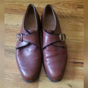 Allen Edmonds Brown Plymouth Monk Strap Shoe, Size 11D